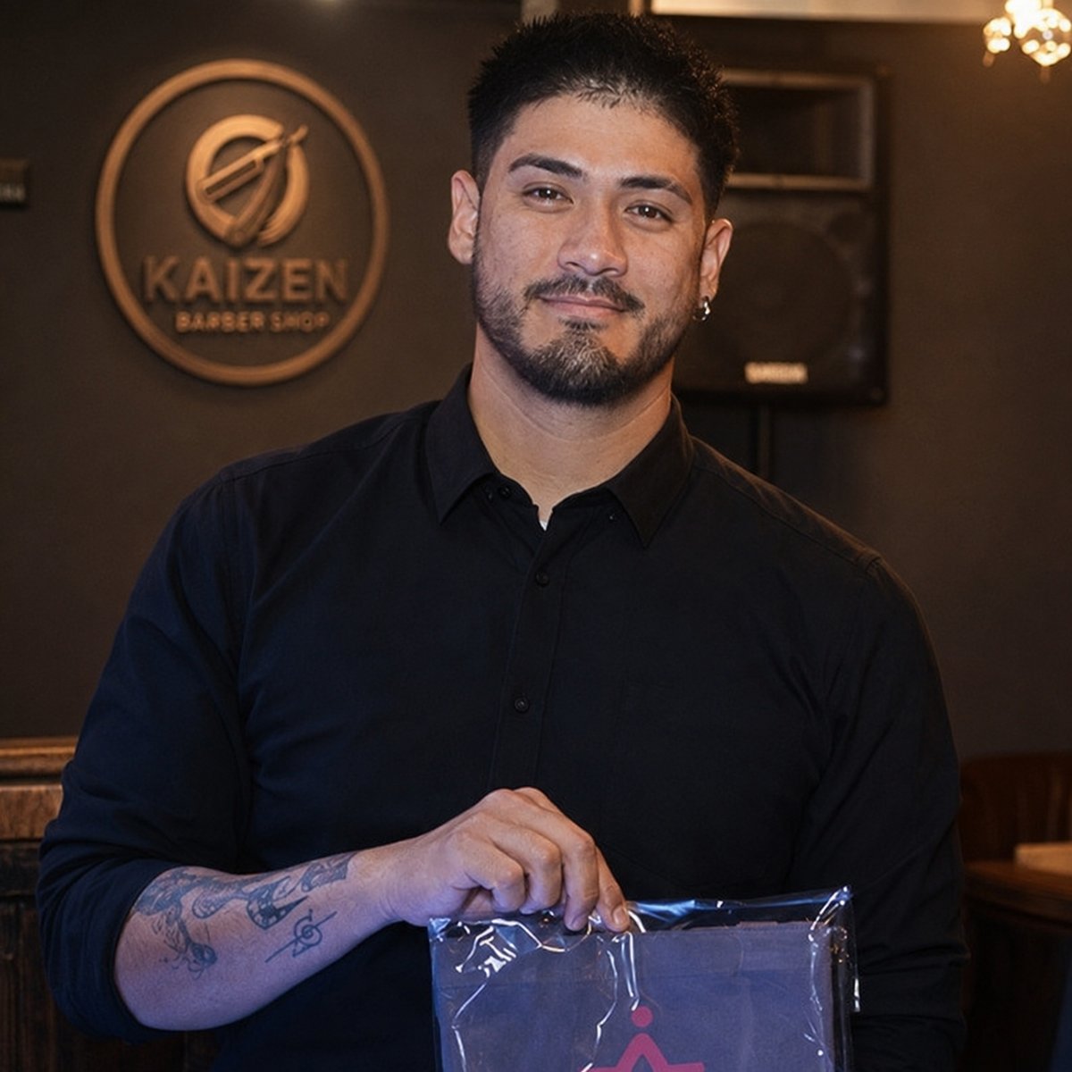 Gabriel Little Kaizen, barbeiro da Kaizen Barber Shop Japan