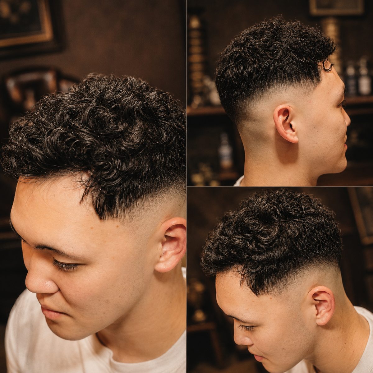 Permanente Afro na Kaizen Barber Shop em Anjo, Aichi